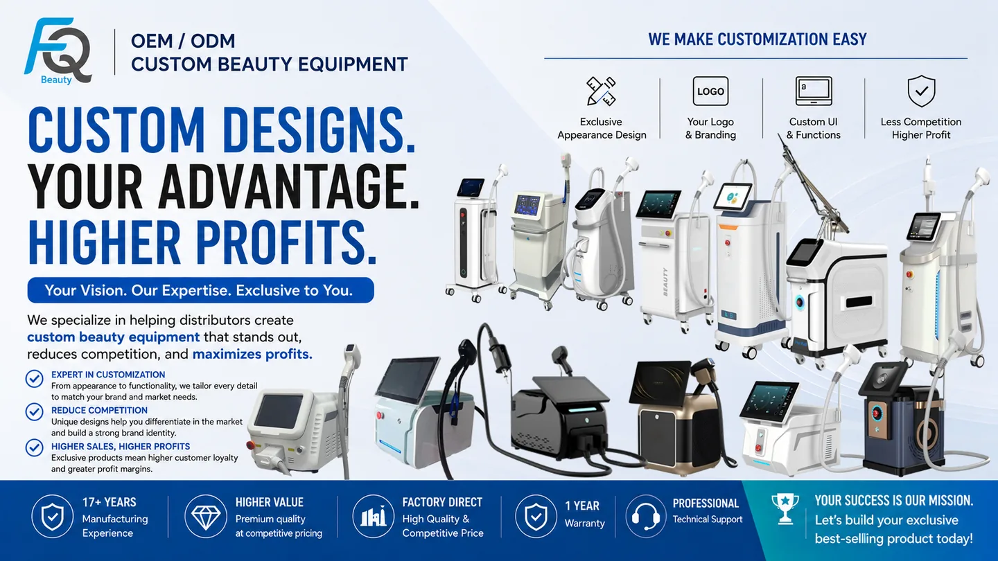 FQBeauty OEM custom beauty machine cabinet and exclusive design appearance design options