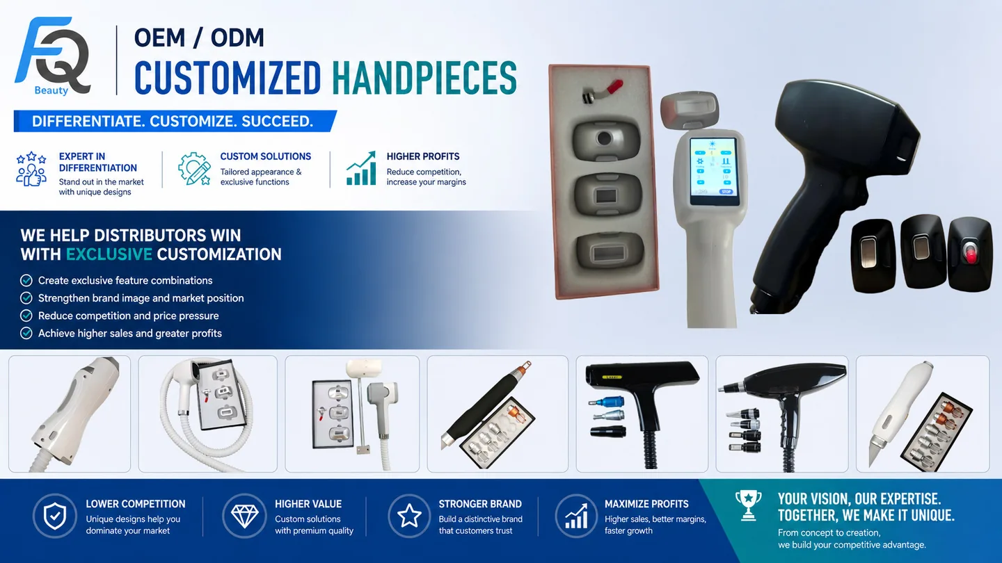 FQBeauty OEM custom beauty machine handpiece designs for distributors and exclusive design brands