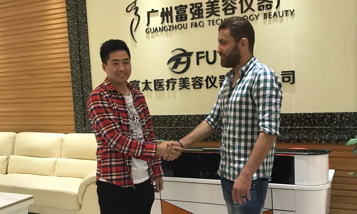 Overseas beauty equipment buyers visiting the FQBeauty factory