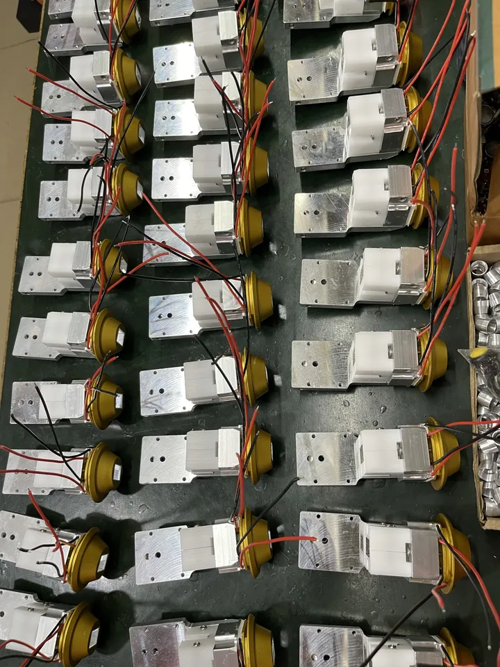 Pre-wired beauty machine modules arranged for semi-finished inspection