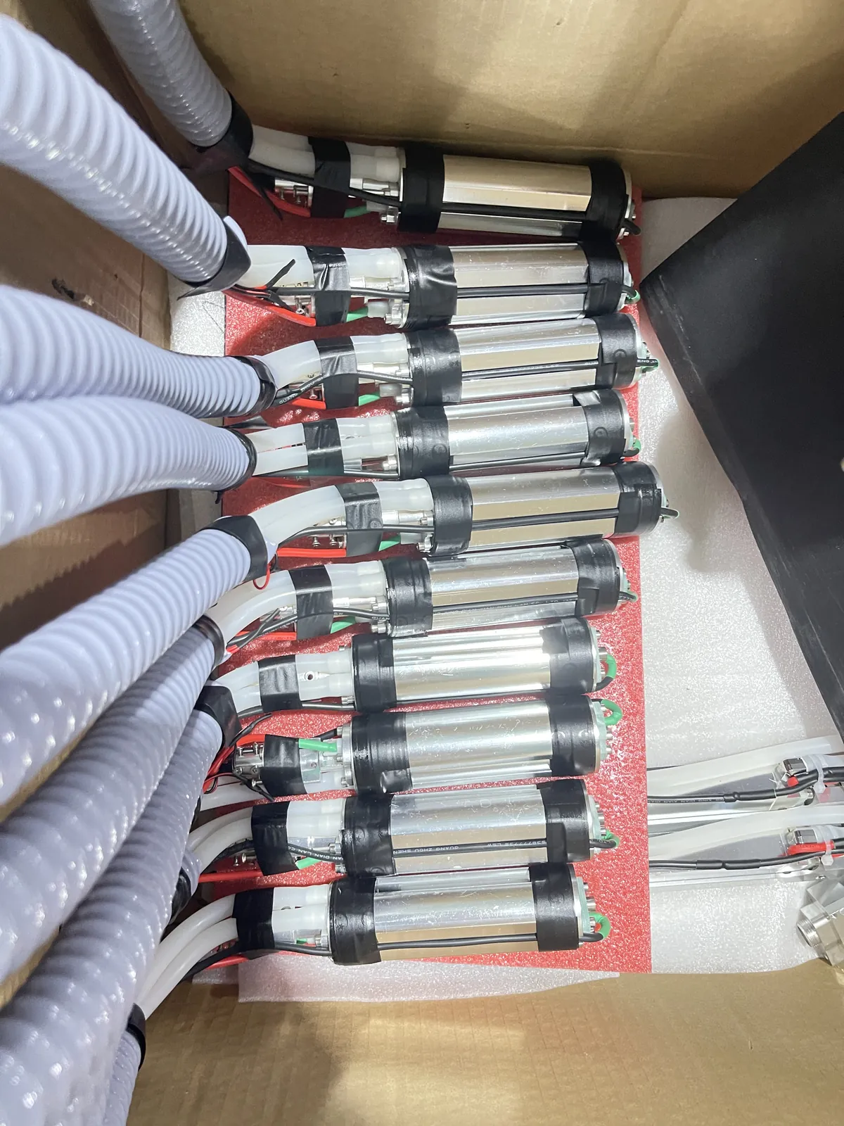 Internal beauty machine components prepared for quality review