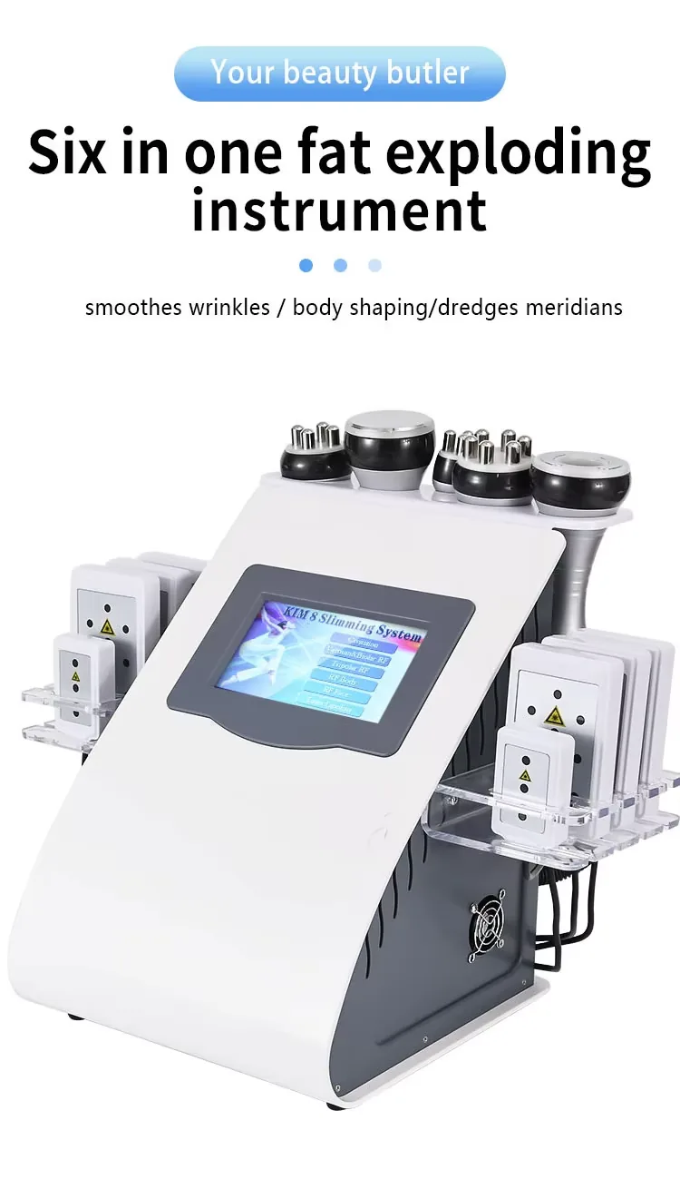 FQB4-Q577 6 in 1 Metal-Handle Cavitation RF Machine product detail 1