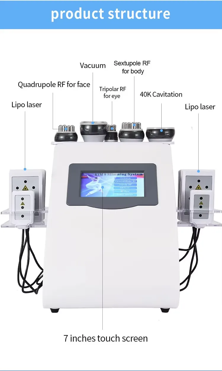 FQB4-Q577 6 in 1 Metal-Handle Cavitation RF Machine product detail 4