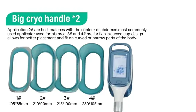 FQB45-X444 Big cryo applicator cups and source-displayed size reference