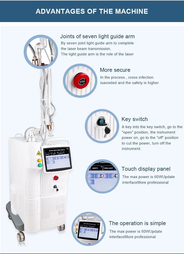 FQC1-G724 published product material showing the articulated arm, touchscreen, key switch and emergency-stop control.
