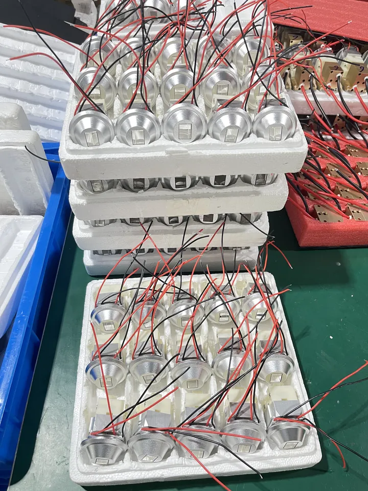 Beauty machine components prepared in batches for inspection and assembly